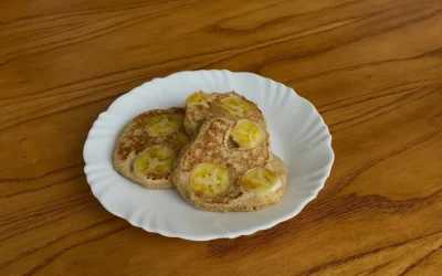 Receita nutritiva pronta de Panqueca de Banana para processo de emagracimento saudável